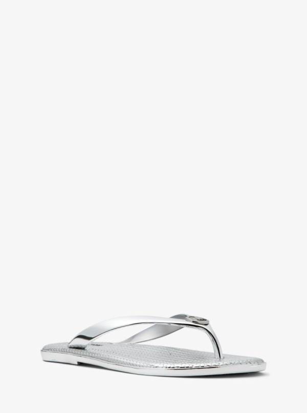 Damske Zabky Michael Kors Jet Set Metallic Jelly Strieborne - Topanky Michael Kors Akcia | IATSR-2865